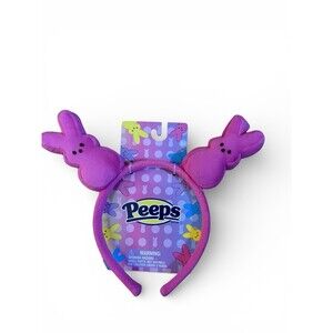 PEEPS Plush Bunny Headband, Pink with Bunnies, Easter, NEW WITH TAG!!!